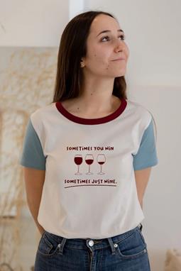 T-Shirt Clarilou Just Wine White