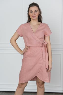 Short Wrap Dress Blush Pink