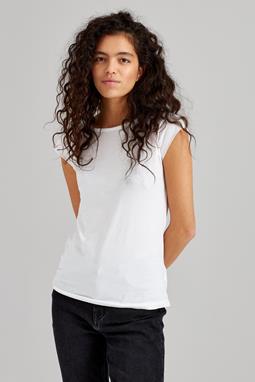 T-Shirt Cap Sleeve Weiß