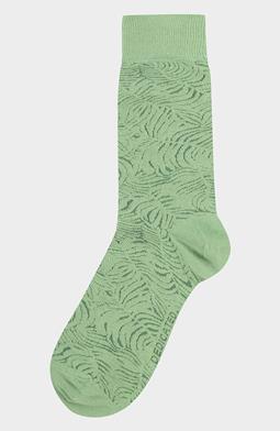 Socken Palmblätter Seegrün