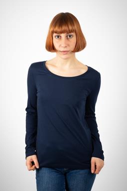 T-Shirt Long Sleeve Singer French Navy Blue