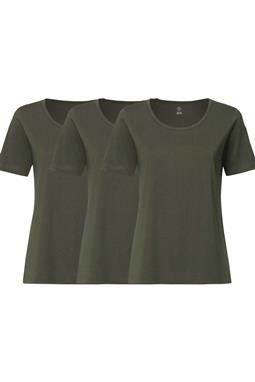 T-Shirt 3x Pack Moosgrün