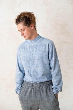 Overhemd Hamu Slim-Fit Lichtblauw