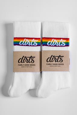 Socken 2x Pack Regenbogen Weiß