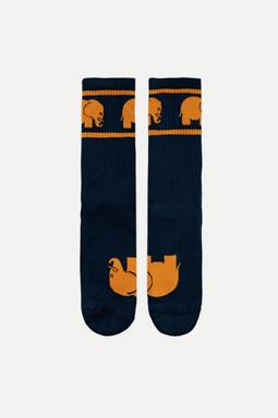 Athletic Socks Navy Blue & Orange