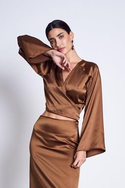 Wrap Blouse Meena Toffee Brown