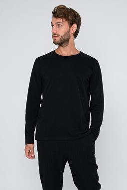 Fitted Long Sleeve T-Shirt Black
