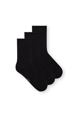 Mid Socks 3 Pack Relax Black