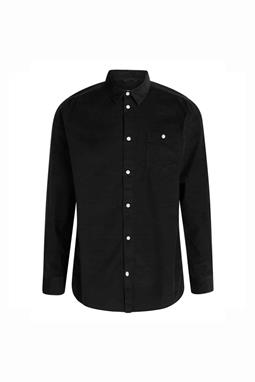 Overhemd Corduroy Custom Fit Zwart
