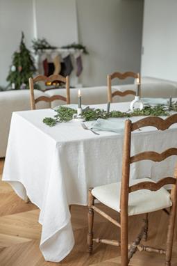 Tischdecke Aus Leinen Weiß