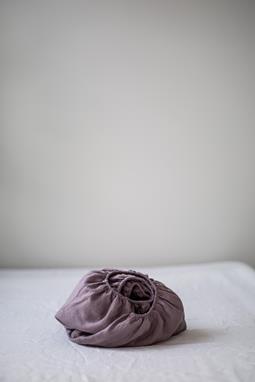 Linen Fitted Sheet Dusty Lavender