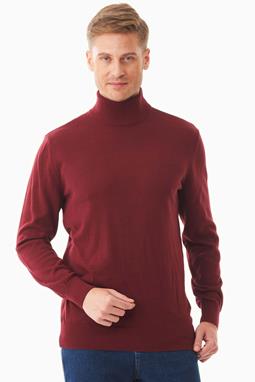 Turtleneck Sweater Organic Cotton Red
