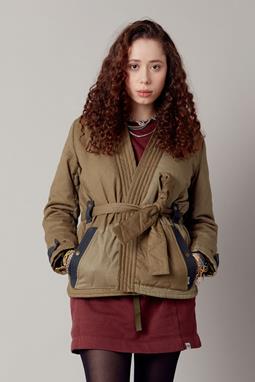 Jacket Zuri Organic Cotton Patchwork Green