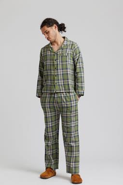 Pyjama Set Jim Jam Herren Gots Biologisch Baumwolle Tannengrün