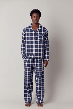 Pyjama Set Jim Jam Herren Gots Biologisch Baumwolle Dark Navy