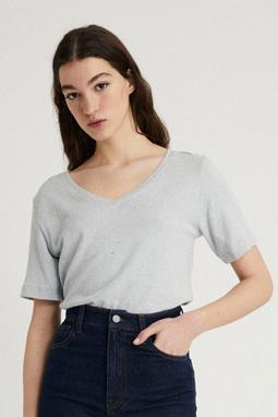 V-Neck T-Shirt Grau