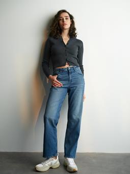 Jeans Normaal Recht Klassiek Ochtend Medium Blauw