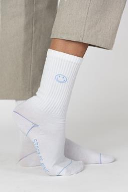 Socks Smiley White & Blue