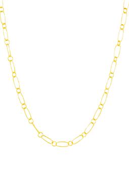 Delicate Hammered Link Chain Gold