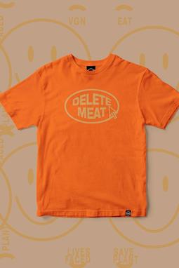 T-Shirt Delete Meat Orange 