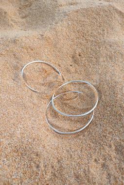 Three Bangle Bracelets Recycled Silver