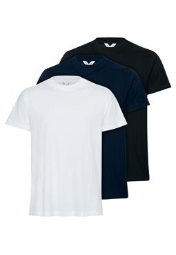 T-Shirt Avan 3-Pack Wit/Marineblauw/Zwart