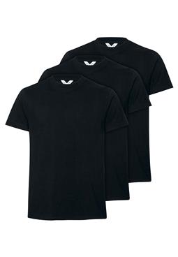 T-Shirt Avan 3er-Pack Schwarz