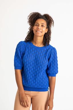 Sweater Knitted Cobalt Blue