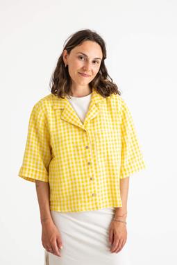 Blouse Collared Yellow Gingham