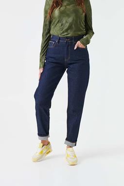 Mom Jeans Loose Tapered Nora Recycled Raw Selvedge Blau