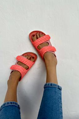 Sandals Rafia Pink