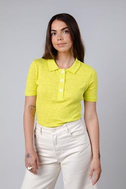 Buttoned Polo Shirt Lime