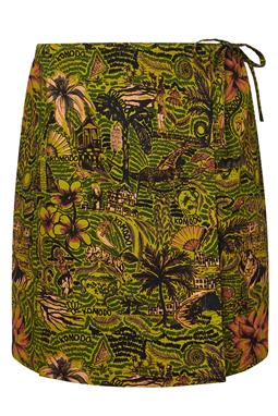 Skirt Solstice Tropical Print Green