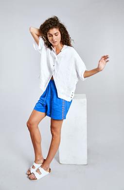 Shorts Leah Embroidery Blue