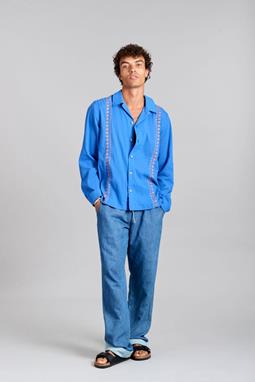Overhemd Saffier Blauw