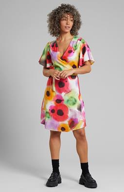 Wrap Dress Kungsham Abstract Flowers