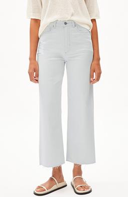 Enijaa Cropped Blue White Jeans