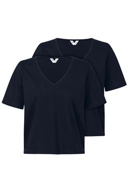 Multipack T-Shirt Met V-Hals Lali Marineblauw