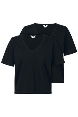 Multipack T-Shirt Met V-Hals Lali Zwart