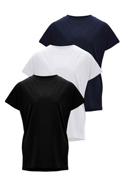 Multipack T-Shirt Madhu Zwart Wit Marine (3)