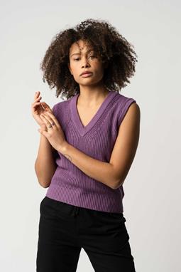 Knitted Vest Dayita Purple