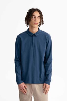 Polo Shirt Longsleeve Divit Blue