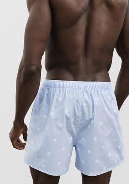 erlich textil Boxer Jasper Flag Alphabet Lichtblauw