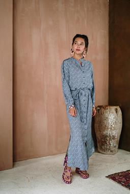 Dress Devanshu Leaf Blue
