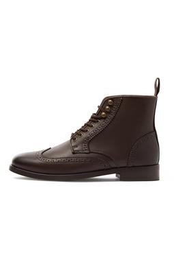 Men's Brogue Boots Dark Brown