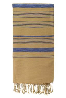 Hammam Towel Sand & Blue