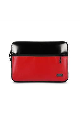 Laptop-Hülle Fronttasche Schwarz Rot