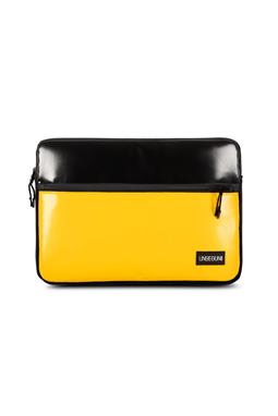 Laptop-Hülle Fronttasche Schwarz Gelb