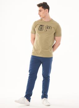 ORGANICATION T-Shirt Camera Print Olive