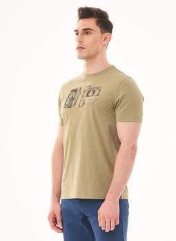 ORGANICATION T-Shirt Camera Print Olive